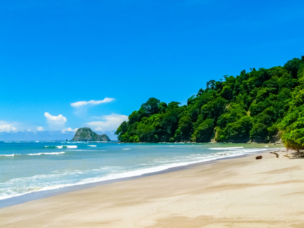 Beautiful beach at Cabo Blanco National Park, Puntarenas, Costa Rica.