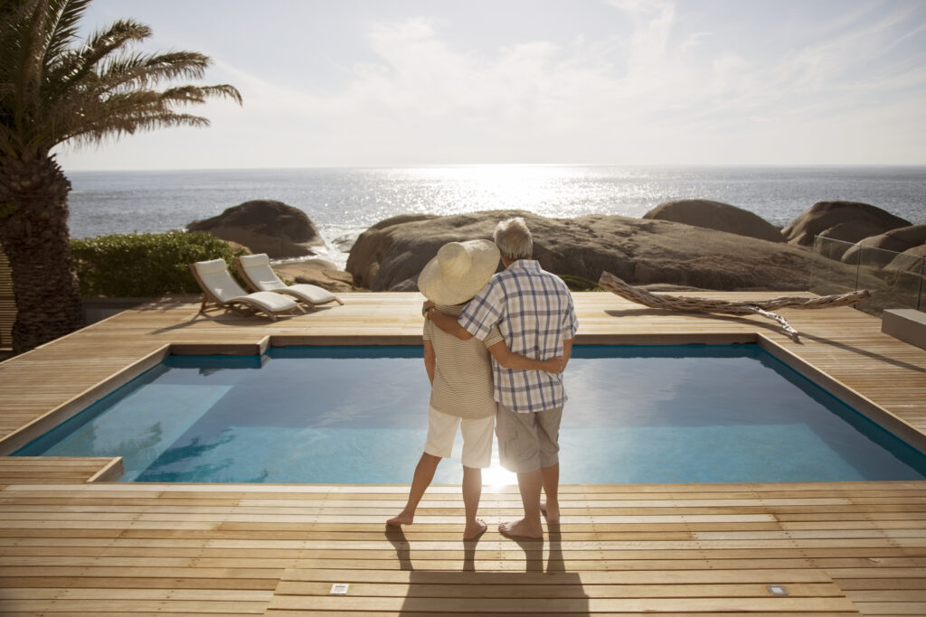 Couple at a luxury hotel