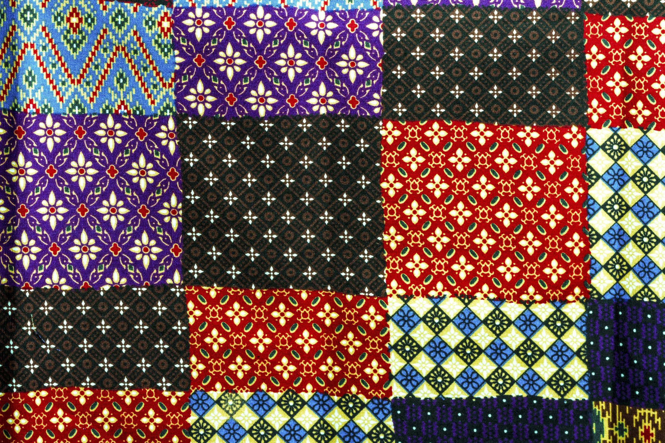 courtepointe en tissu en coton coloré