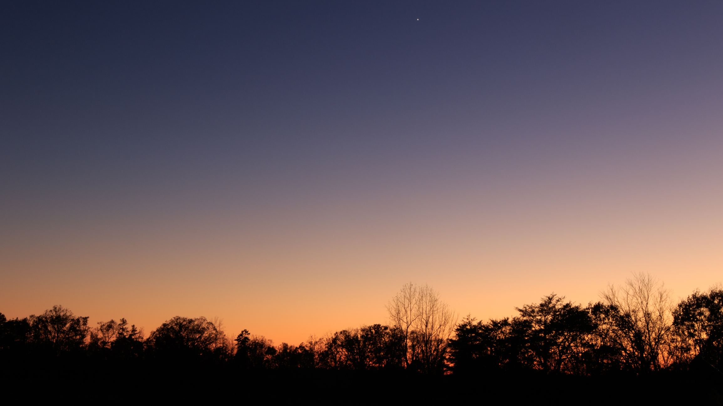 Photographie de la planète Vénus au coucher du soleil à Pickett State Park