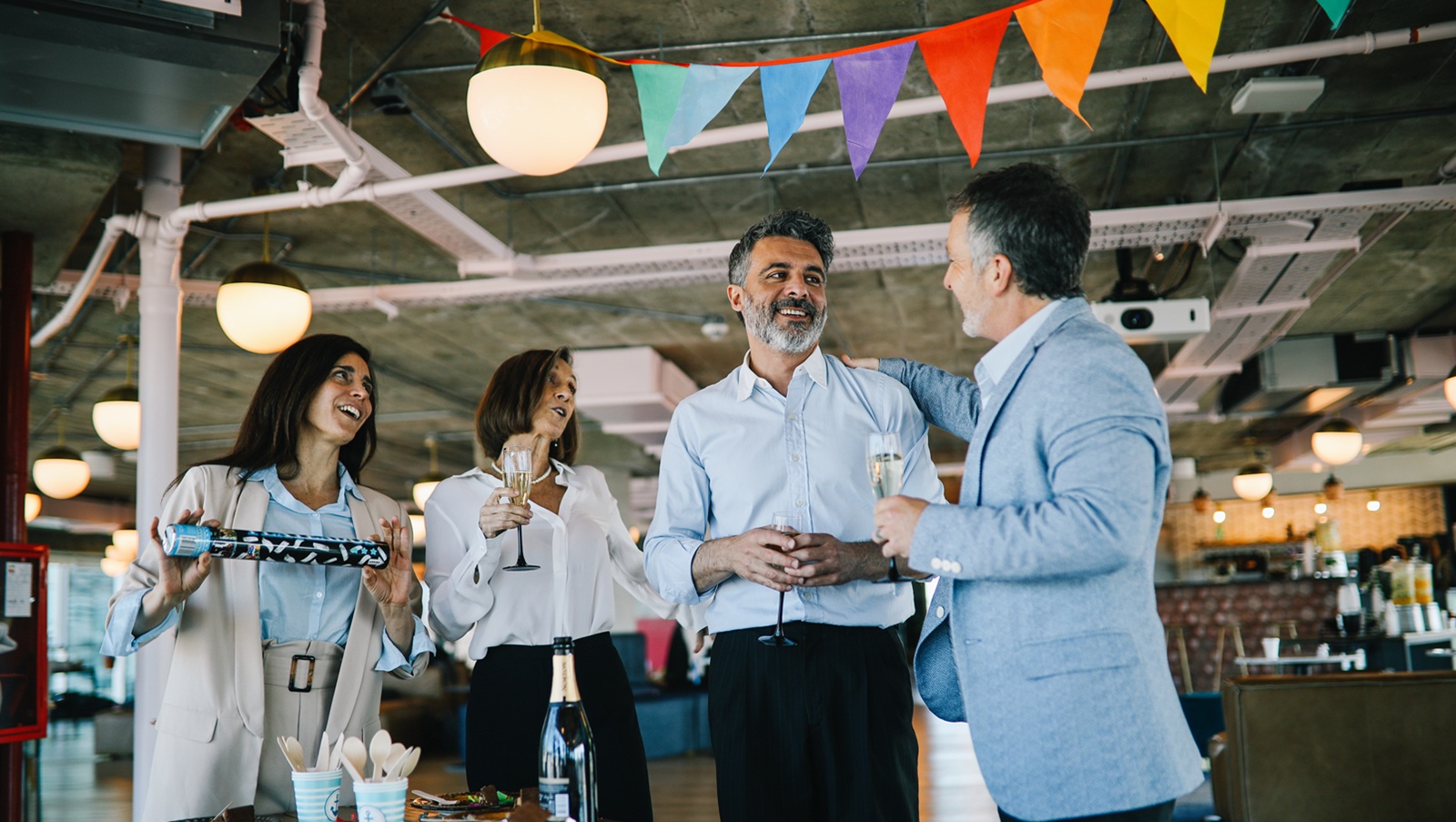 A retirement office party.