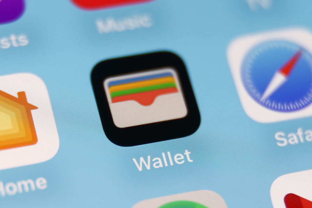Wallet icon displayed on a phone screen