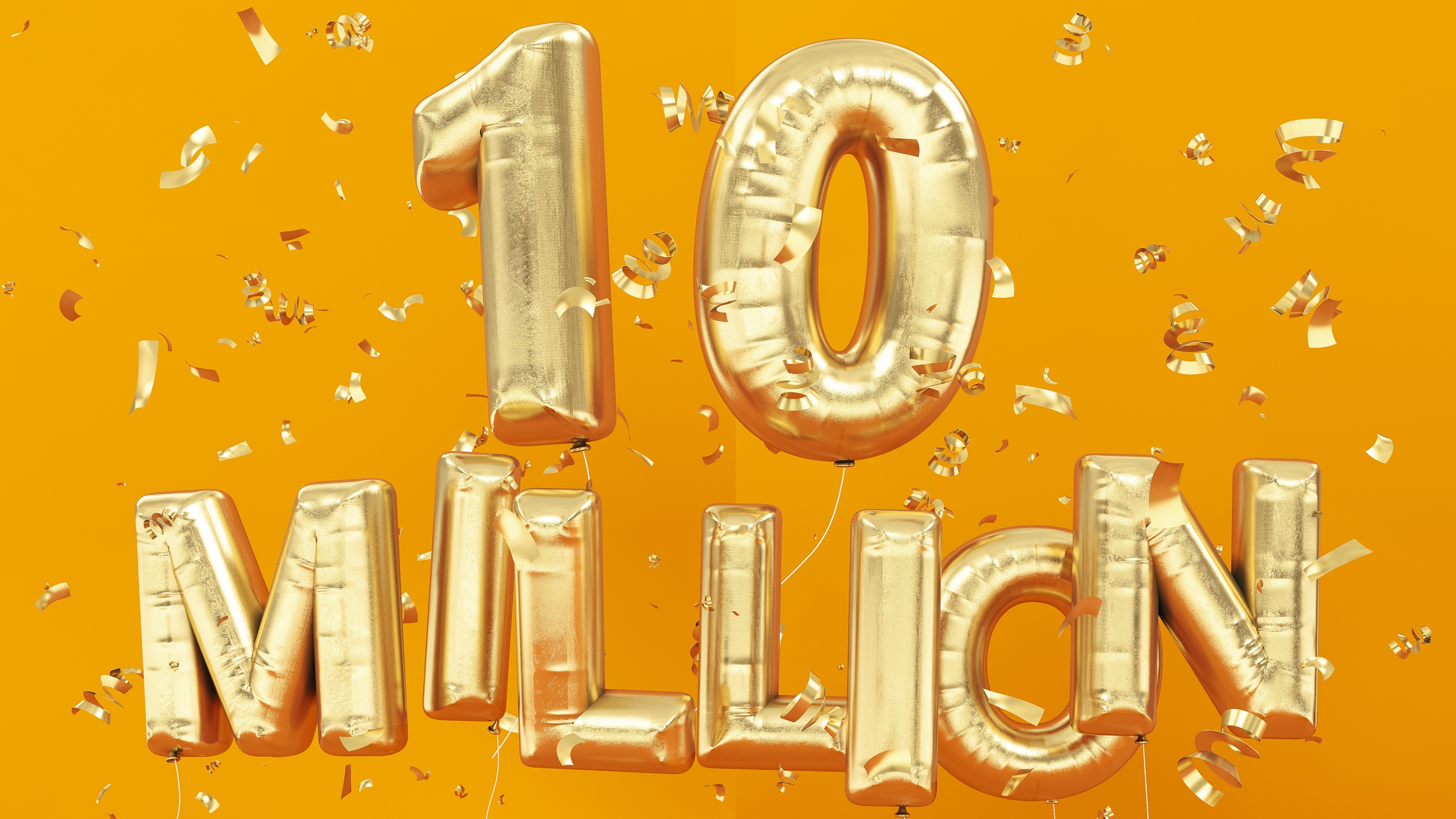 Les ballons dorés s'épanouissent "10 millions."