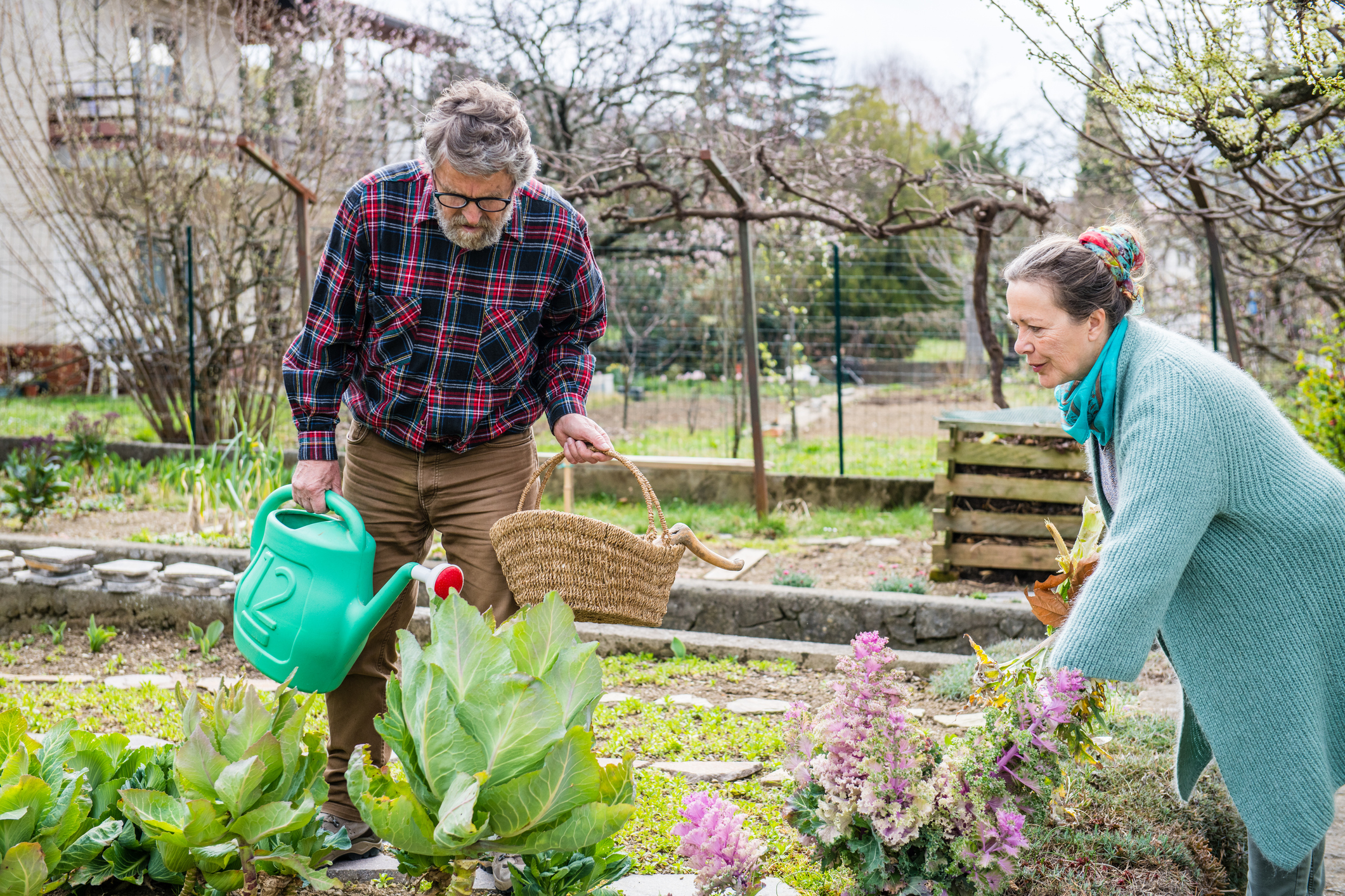 couple dans le jardin