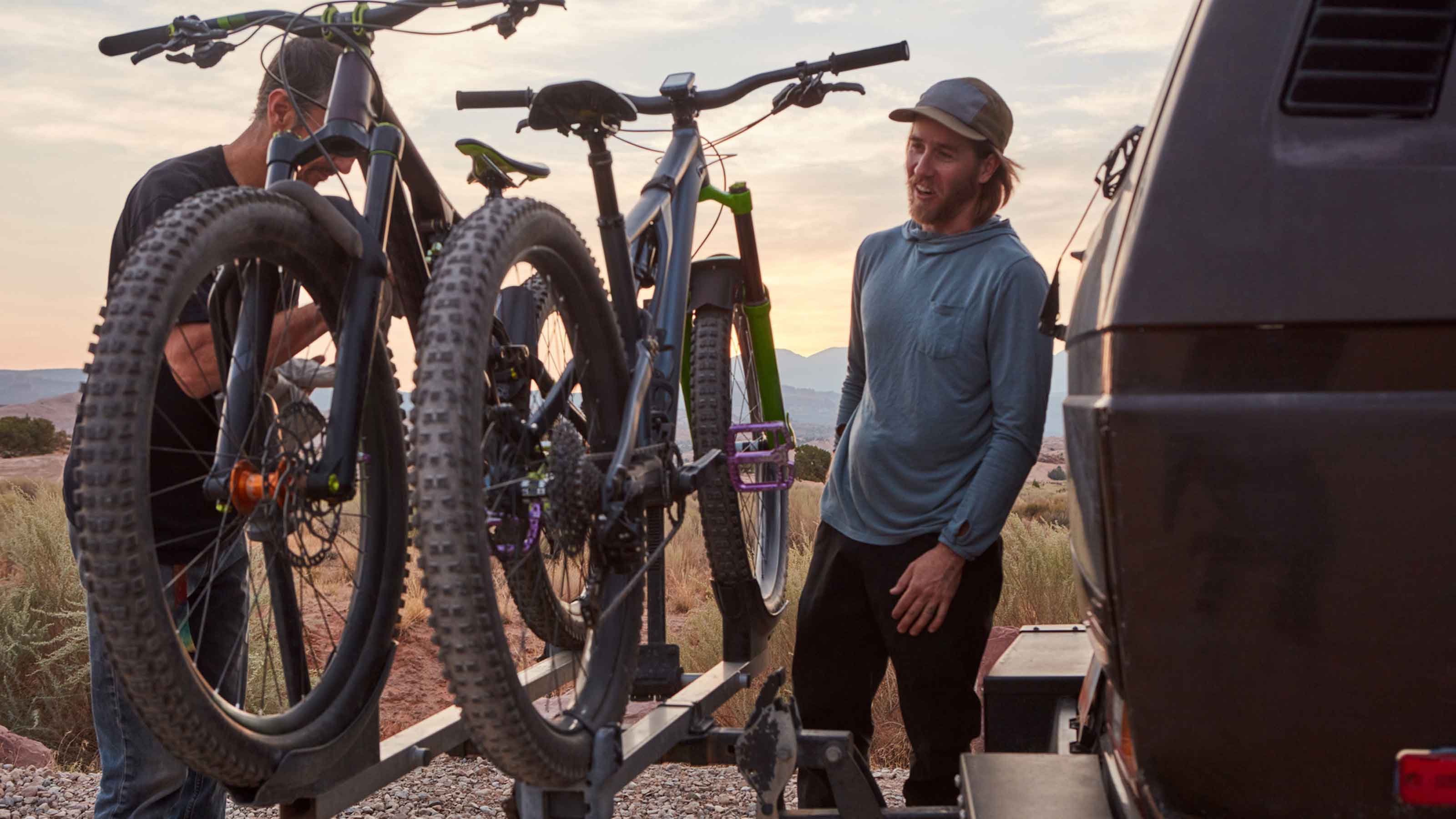 photo d'un porte-vélos sur attelage