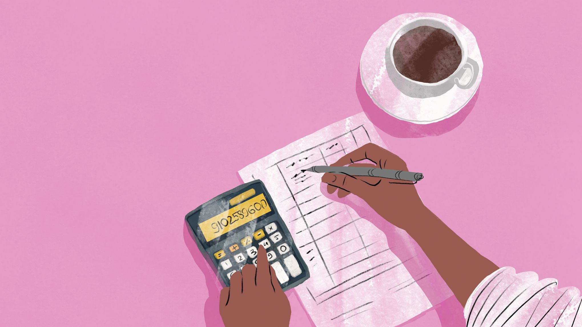 une femme qui fait un budget