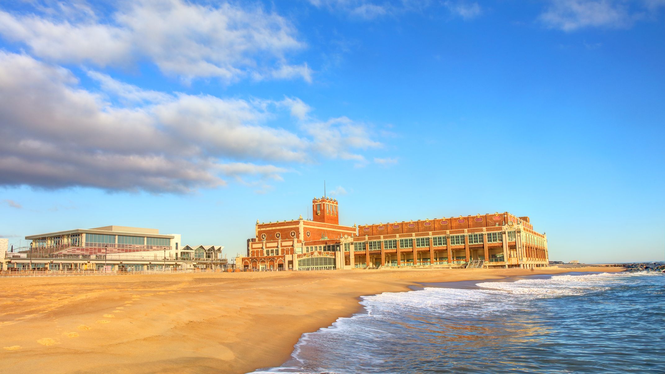 Le rivage d'Asbury Park, New Jersey.