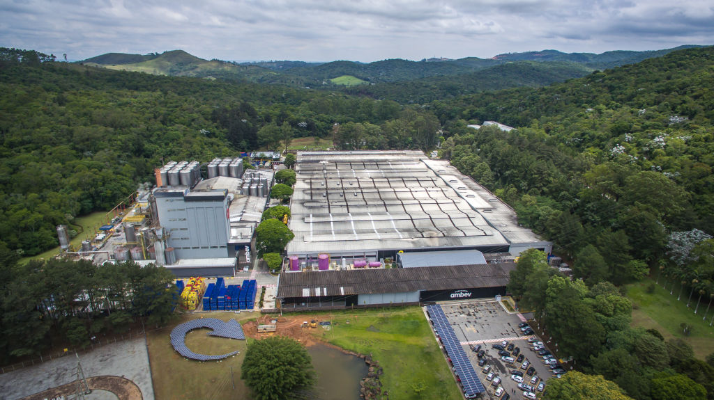 L'usine d'embouteillage d'Ambev SA à Sao Paulo, Brésil.
