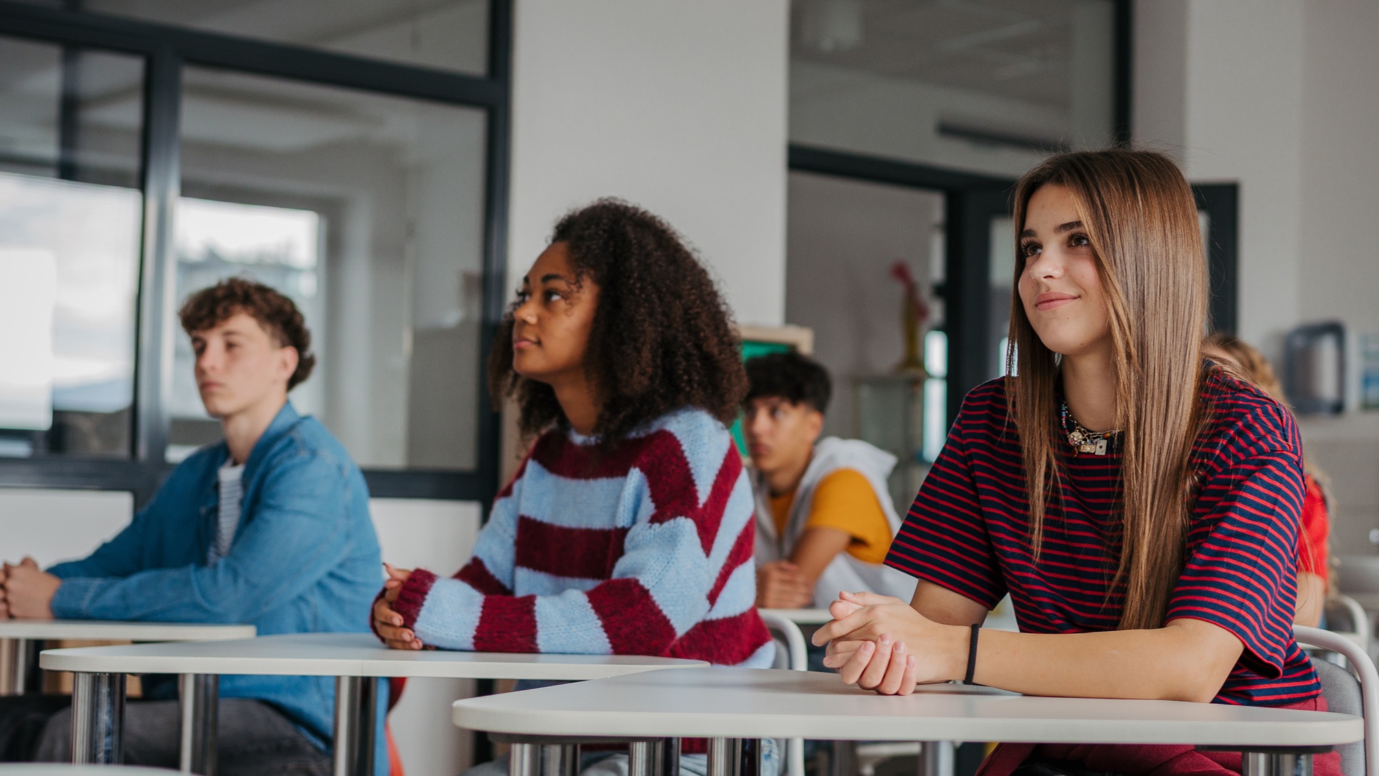 Des lycéens en classe.