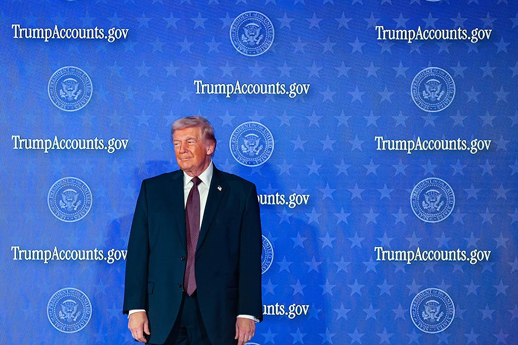 US President Donald Trump during the Trump Accounts Launch Summit in Washington, DC, US, on Wednesday, Jan. 28, 2026.