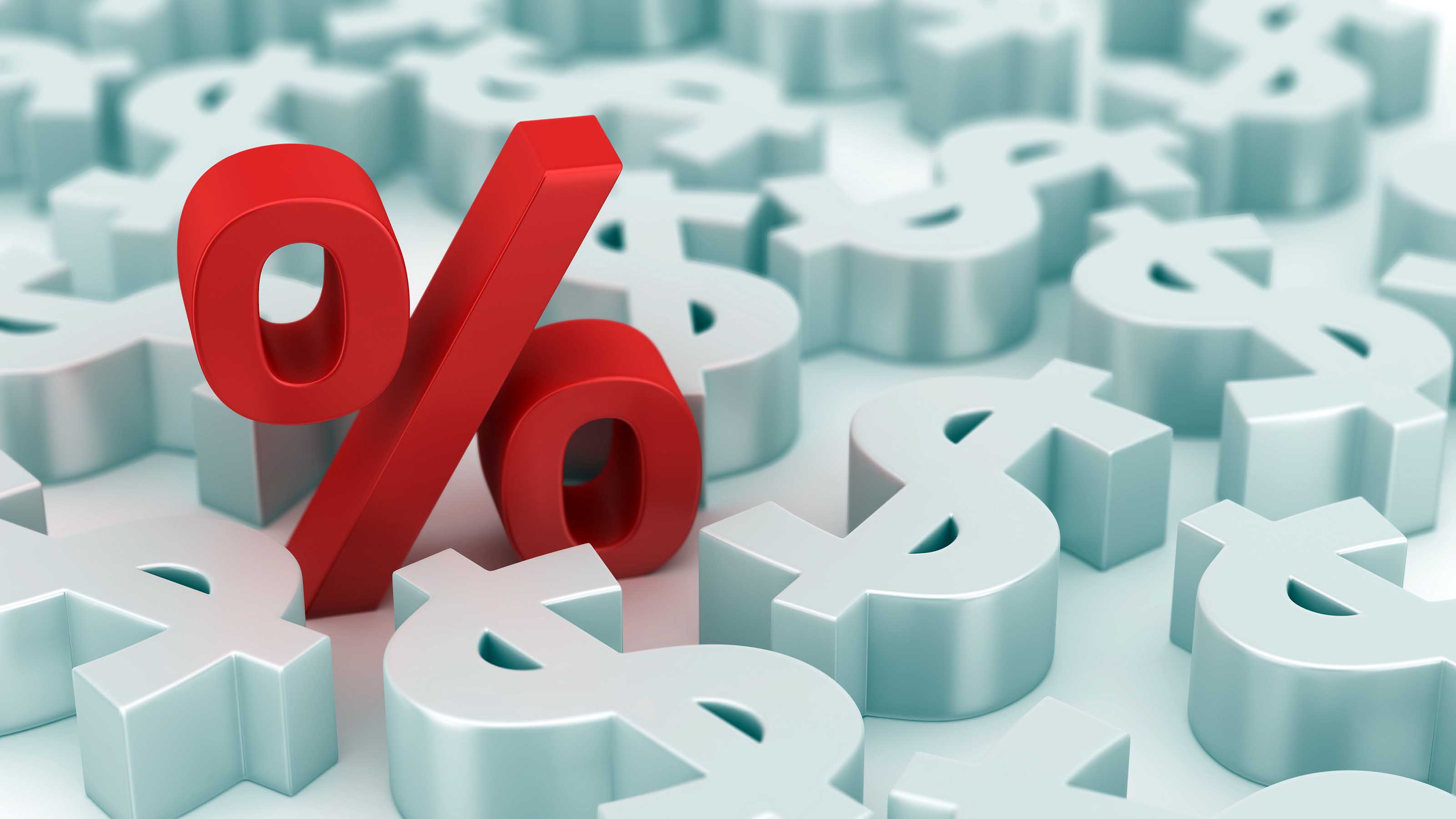 photo illustration du symbole de taux d'intérêt