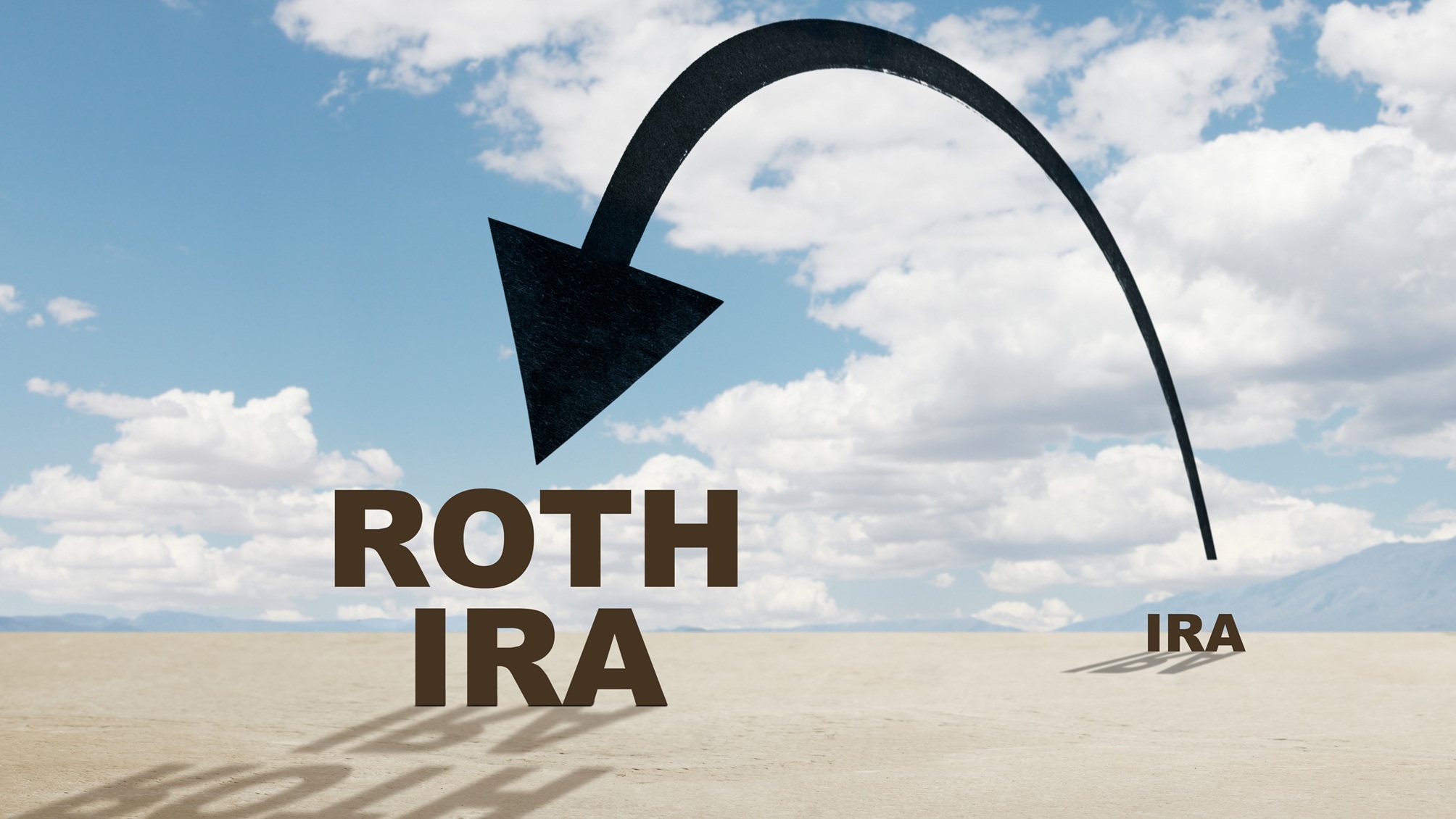 Un concept de conversion Roth IRA.
